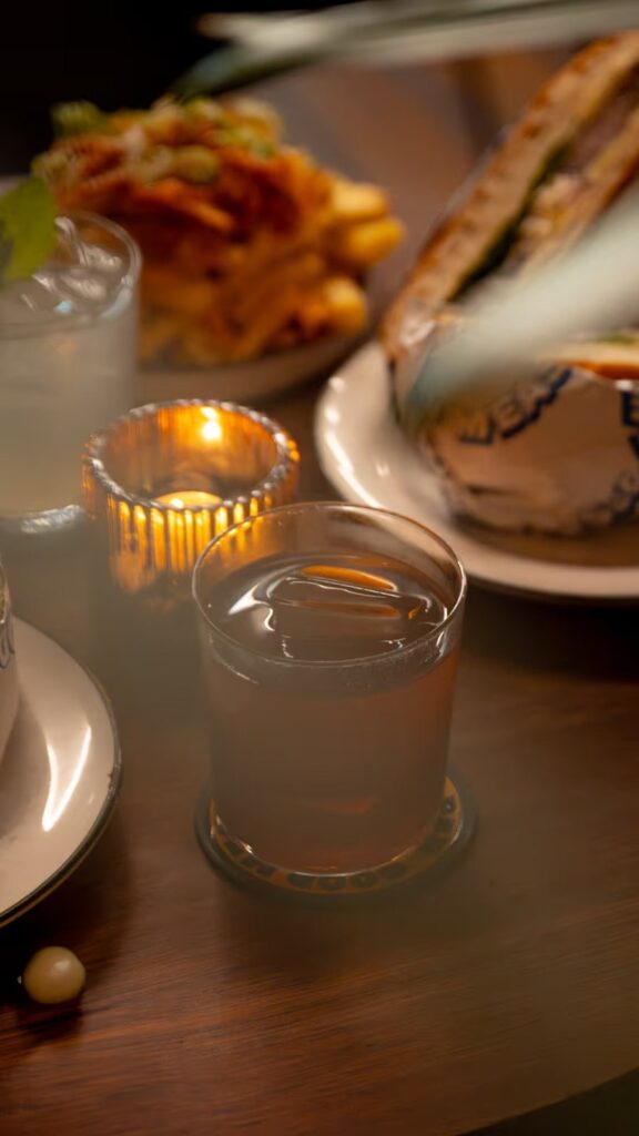 Late-night jaffles and lemonade by candlelight